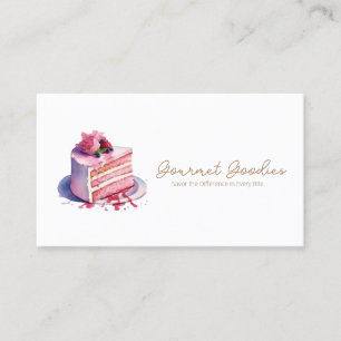 Elegant Modern Cake Designer Business Card