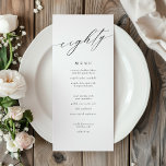Elegant Modern Calligraphy 80th Birthday Menu<br><div class="desc">Elevate your celebration with this Elegant Modern Calligraphy 80th Birthday Menu Card! Featuring a chic script design and a timeless layout, this menu card adds a sophisticated touch to your milestone event. Personalize it with your curated meal selections to create a beautifully customized dining experience for guests. Printed on high-quality...</div>