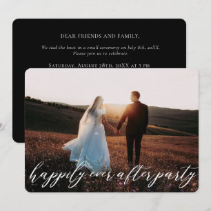 Elegant Modern Calligraphy Elopement Wedding Invit Invitation