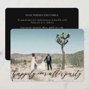 Elegant Modern Calligraphy Elopement Wedding Invitation