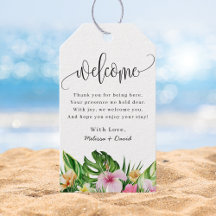Elegant Modern Calligraphy Floral Wedding Welcome