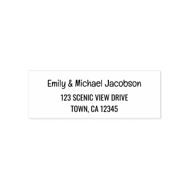 Elegant Modern Calligraphy Label for Couples Self-inking Stamp (Design)