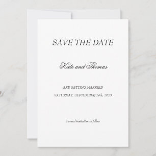 Elegant Modern Calligraphy Minimalist Chic Wedding Save The Date