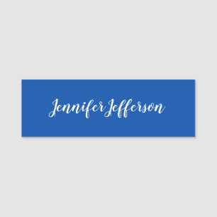 Elegant Modern Calligraphy Name Professional Blue Tag