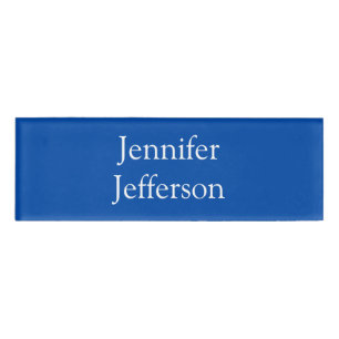 Elegant Modern Calligraphy Name Professional Blue Tag
