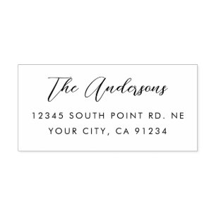 Elegant Modern Calligraphy Return Address Self-inking Stamp