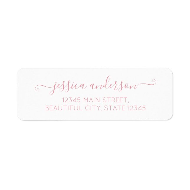 Elegant Modern Calligraphy Script Blush Dusty Pink (Front)