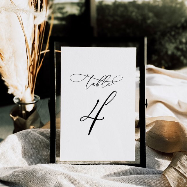 Elegant Modern Calligraphy Table 4 Wedding Table Number (Creator Uploaded)