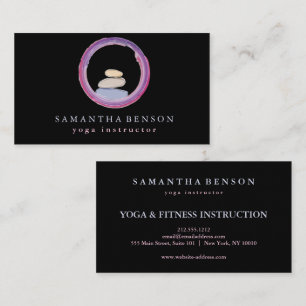 Elegant Modern Chakras Zen Stones and Enso circle  Business Card