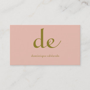Elegant Modern Chic Blush Pink Cosmetics Business Card
