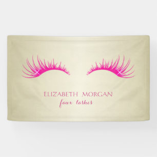 Elegant Modern Chic Glamourous ,Faux Lashes Banner