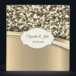 Elegant ,Modern  Chic Glitter  Faux Gold Frame Binder<br><div class="desc">Elegant sophisticated faux gold with  glitter frame.</div>