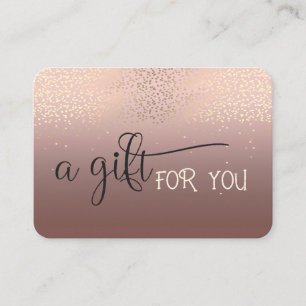 Elegant Modern Chic Gold Confetti  Discount Card