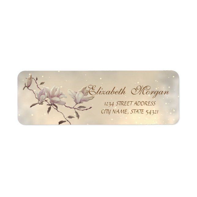 Elegant Modern Chic Magnolia Adresse (Devant)