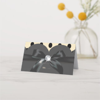 Elegant modern chic ribbon Place Card