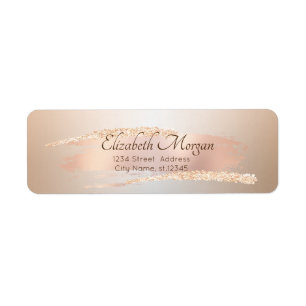 Elegant Modern,Chic Rose Gold Brush Stroke
