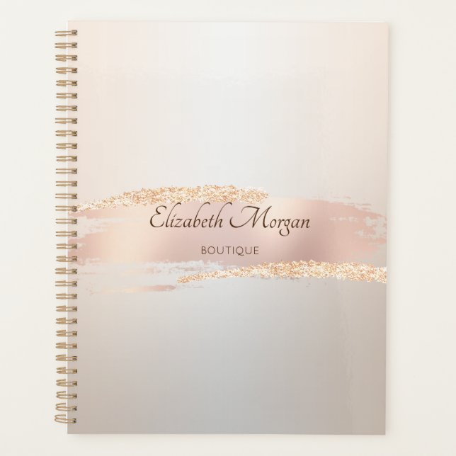 Elegant Modern,Chic Rose Gold Brush Stroke (Devant)