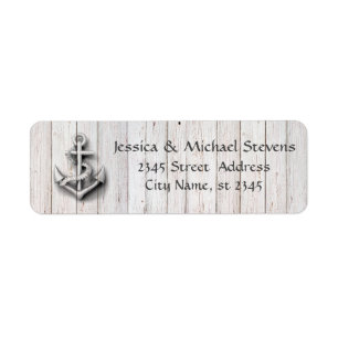 Elegant modern chic wedding nautical anchor wood