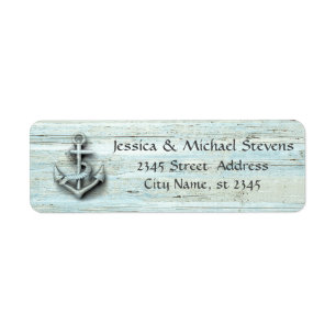 Elegant modern chic wedding nautical anchor wood