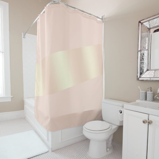 Elegant modern chick blush pink rose gold striped (In Situ)