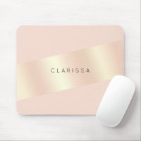 Elegant modern chick blush pink rose gold striped
