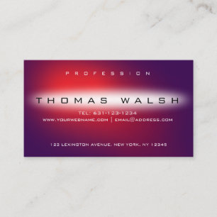 Elegant Modern Chick Purple Red Design Business Card