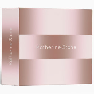 Elegant modern chick rose gold pattern binder