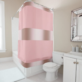 Elegant modern chick rose gold & pink strip