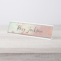 Elegant modern chick rose gold watercolor colorful