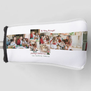 Elegant Modern Christmas Family Photo Collage Golf Head Cover