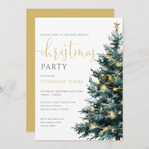 Elegant Modern Christmas Tree Corporate Party Invitation