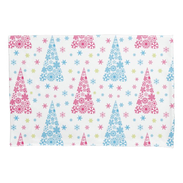 Elegant Modern Christmas tree Pillowcase (Front)