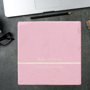 Elegant Modern Classic Floral Teacher Gift Stone Coaster