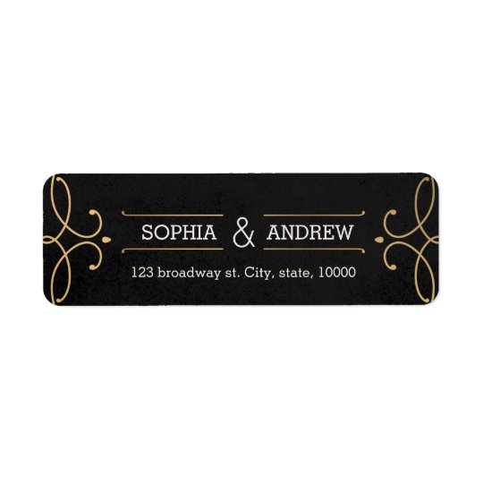 Elegant modern classic vintage return address return address label