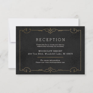 Elegant modern classic wedding reception card