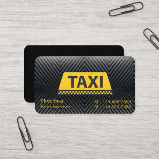 Elegant Modern Classy uber taxi black Business Card