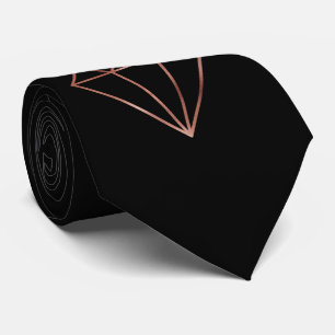 elegant modern clear rose gold diamond black tie