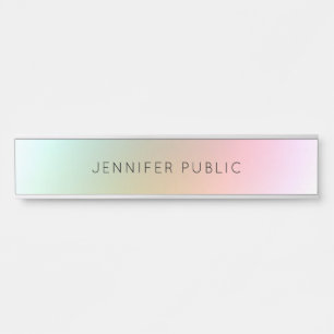 Elegant Modern Colorful Template Simple Design Door Sign