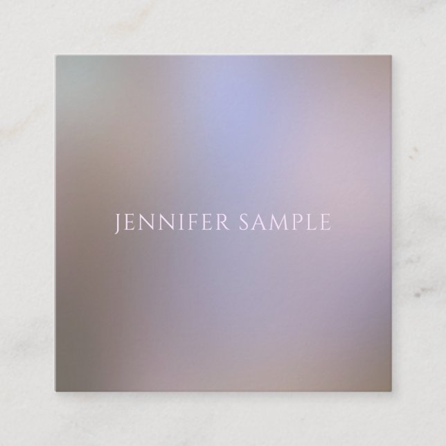 Elegant Modern Colour Harmony Clean Design Templat Square Business Card (Front)