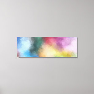 Elegant Modern Colourful Abstract Art Red Yellow Canvas Print