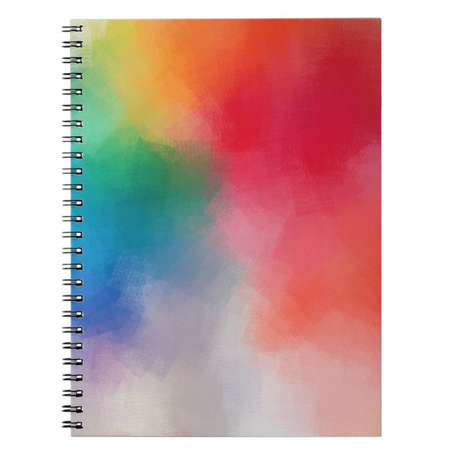 Elegant Modern Colourful Abstract Blank Template Notebook (Front)