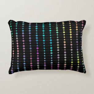 Elegant Modern Colourful Beads Circles Dots Patter Accent Pillow