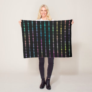 Elegant Modern Colourful Beads Circles Dots Patter Fleece Blanket