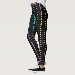 Elegant Modern Colourful Beads Circles Dots Patter Leggings