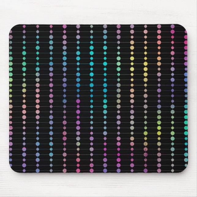 Elegant Modern Colourful Beads Circles Dots Patter Mouse Pad (Front)