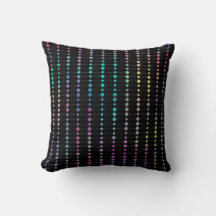 Elegant Modern Colourful Beads Circles Dots Patter Throw Pillow
