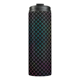 Elegant Modern Colourful Fence Chain Pattern Thermal Tumbler