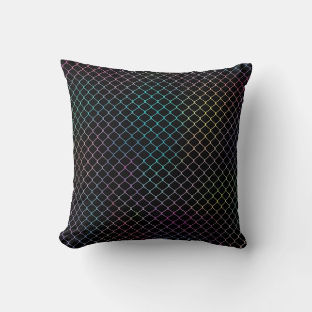 Elegant Modern Colourful Fence Chain Pattern | Throw Pillow (Front)