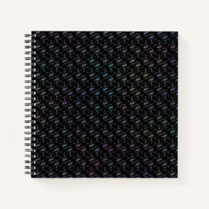 Elegant Modern Colourful Hearts and Keys Pattern Notebook