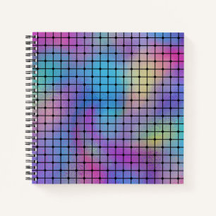 Elegant Modern Colourful Squares Tiles Pattern Notebook